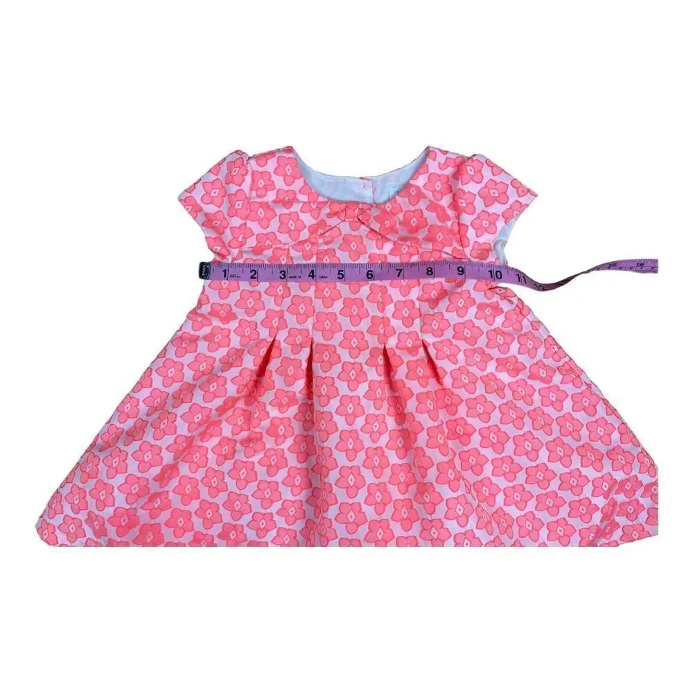 The Children's Place Baby Girl Pink Floral Dress Size 12-18 Months Lined Tulle